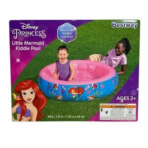 Disney Princess Little Mermaid Inflatable Above-Ground Kiddie Pool Kids New